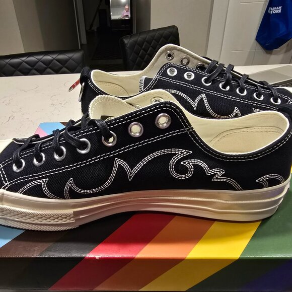 Converse Chuck 70 Low PRIDE 2024 - A10215C - Men's 10 NEW BLACK TRIBAL - Picture 9 of 16